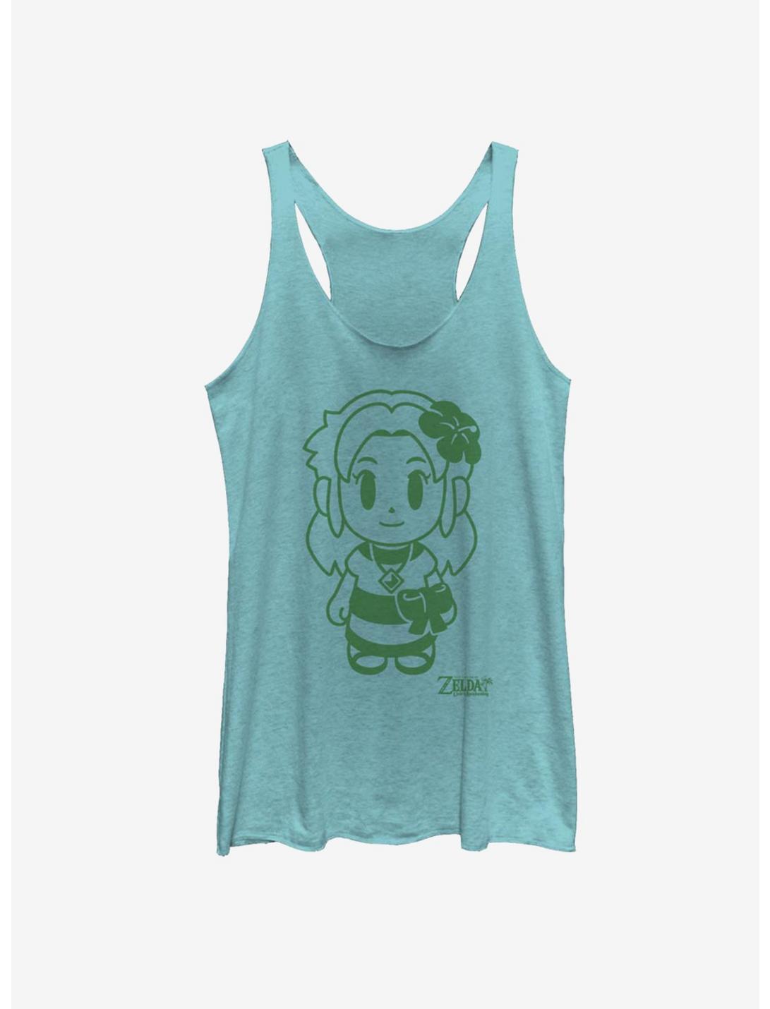 Nintendo The Legend of Zelda: Link's Awakening Marin Avatar Outline Womens Tank Top, TAHI BLUE, hi-res