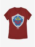 Nintendo The Legend of Zelda: Link's Awakening Hylian Shield Womens T-Shirt, RED, hi-res