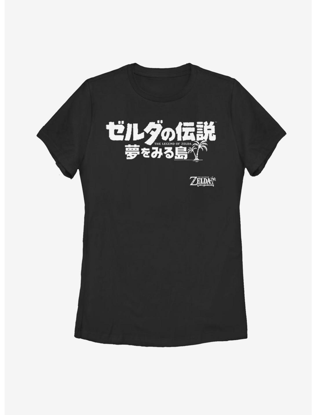 Nintendo The Legend Of Zelda Japanse Text Womens T-Shirt, BLACK, hi-res