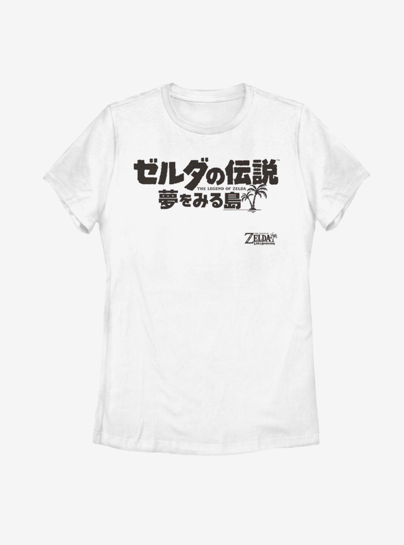 Nintendo The Legend Of Zelda Japanse Text Womens T-Shirt, WHITE, hi-res