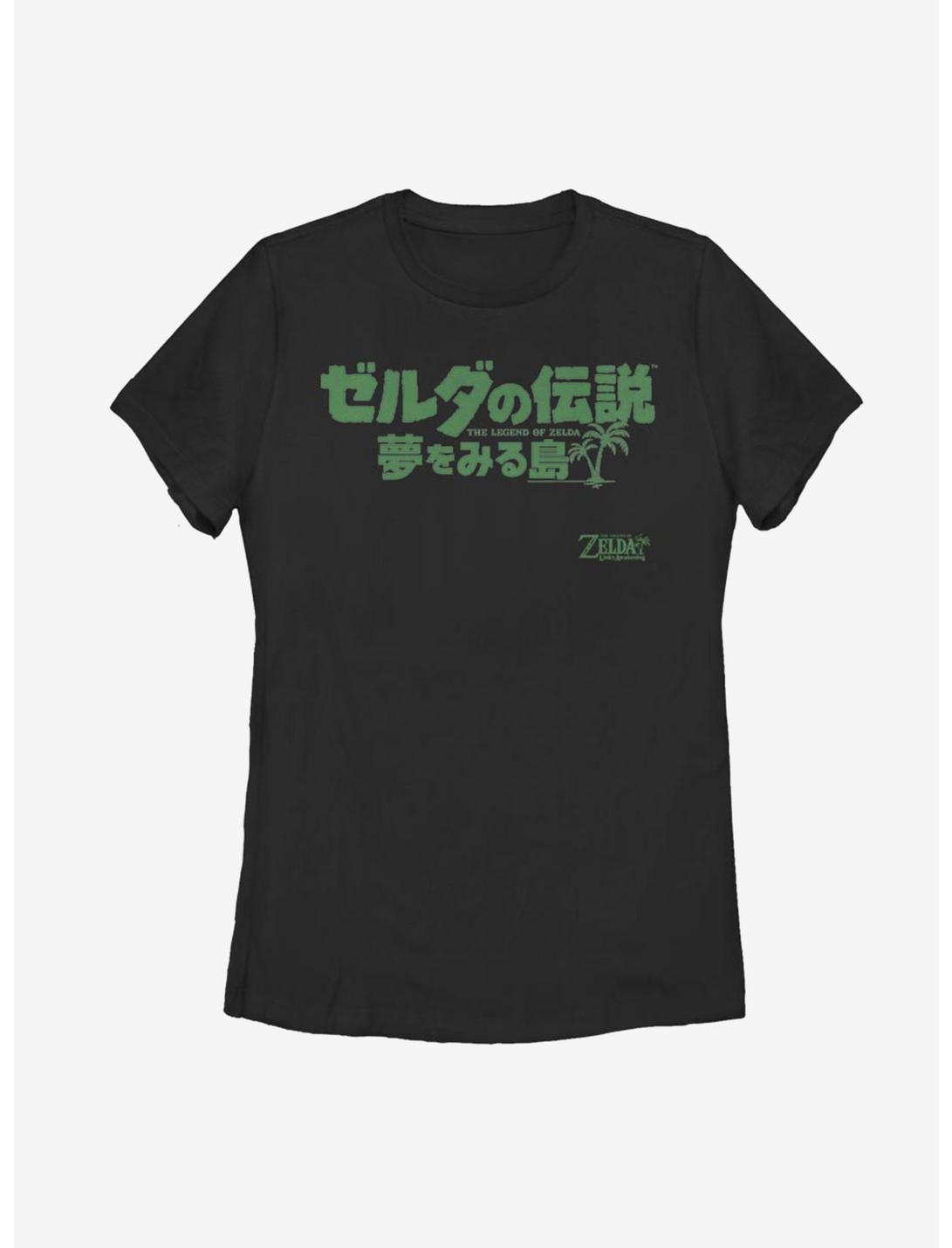 Nintendo The Legend of Zelda: Link's Awakening Japanese Logo Womens T-Shirt, BLACK, hi-res
