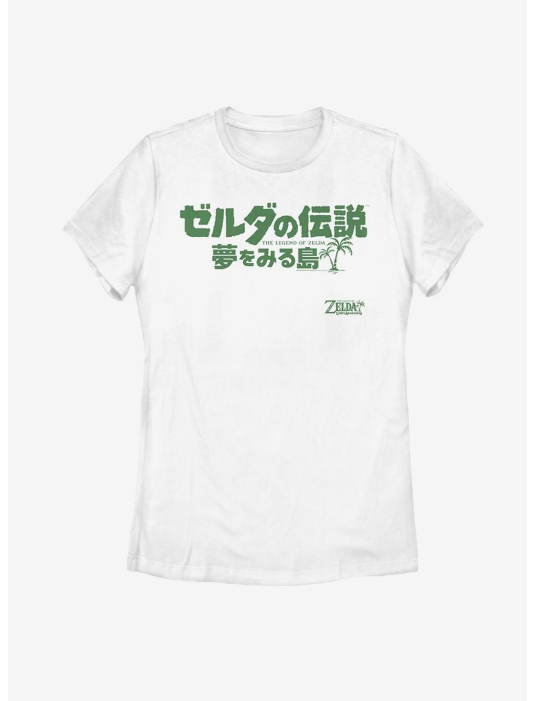 Nintendo The Legend of Zelda: Link's Awakening Japanese Logo Womens T-Shirt, WHITE, hi-res