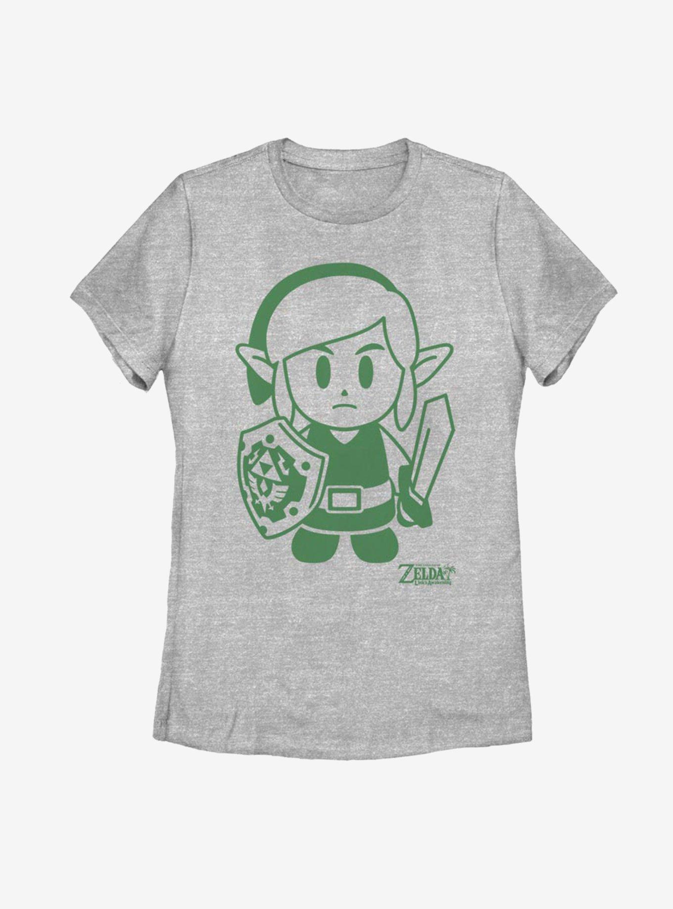 Nintendo The Legend of Zelda: Link's Awakening Link Avatar Outline Womens T-Shirt, ATH HTR, hi-res