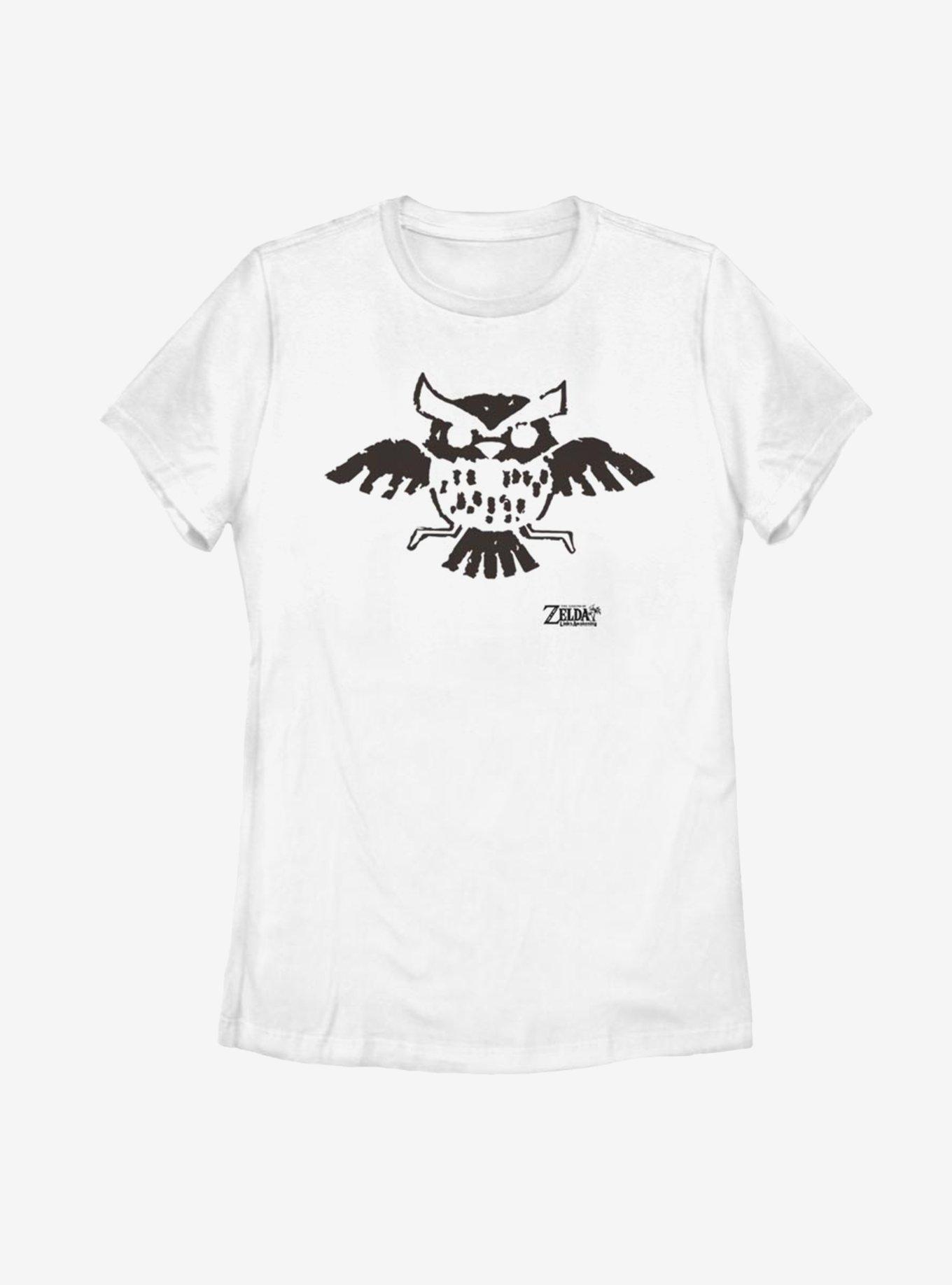 Nintendo The Legend of Zelda: Link's Awakening Owl Glyph Womens T-Shirt, WHITE, hi-res