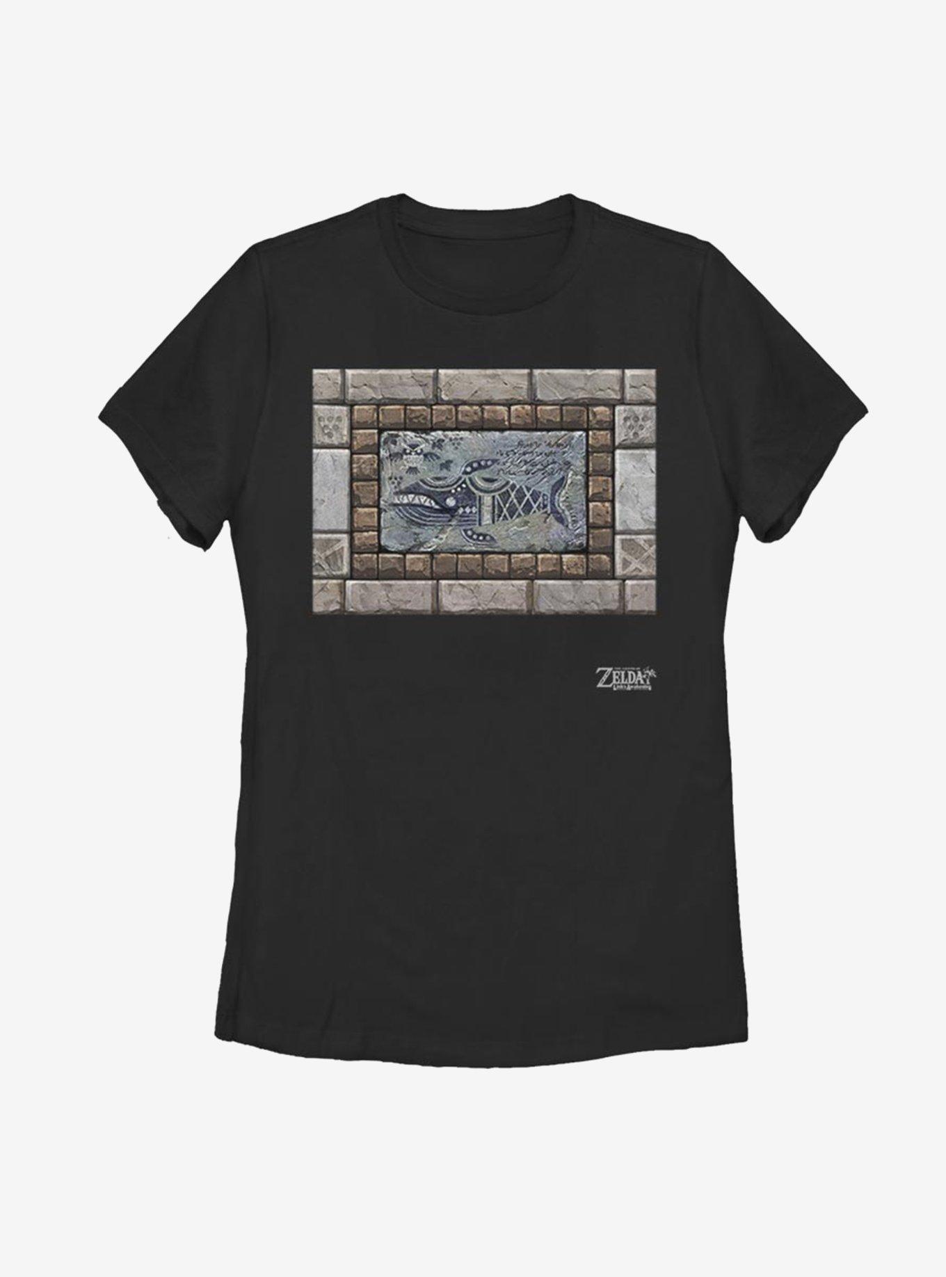 Nintendo The Legend of Zelda: Link's Awakening Whale Tablet Womens T-Shirt, BLACK, hi-res