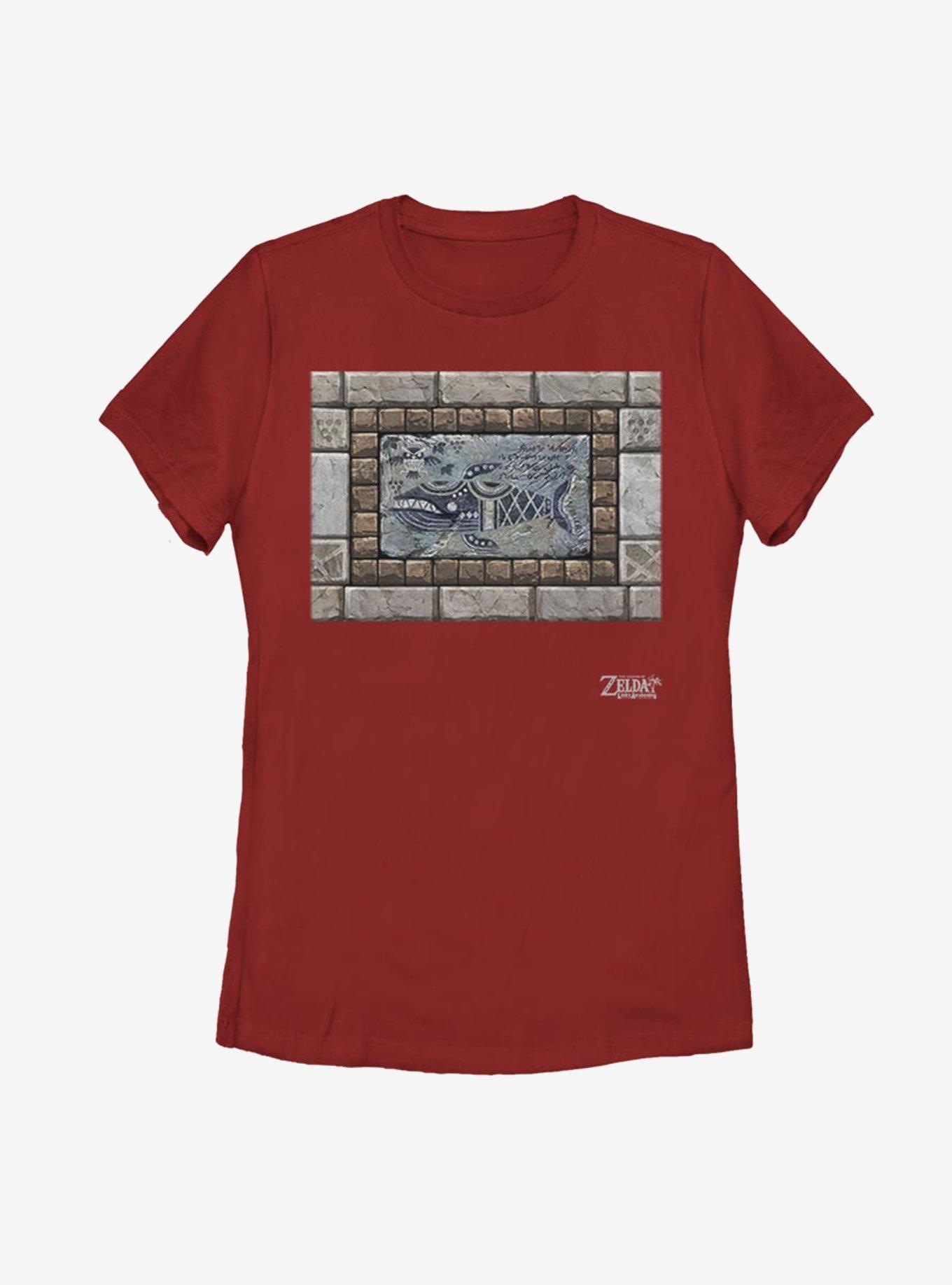 Nintendo The Legend of Zelda: Link's Awakening Whale Tablet Womens T-Shirt, RED, hi-res