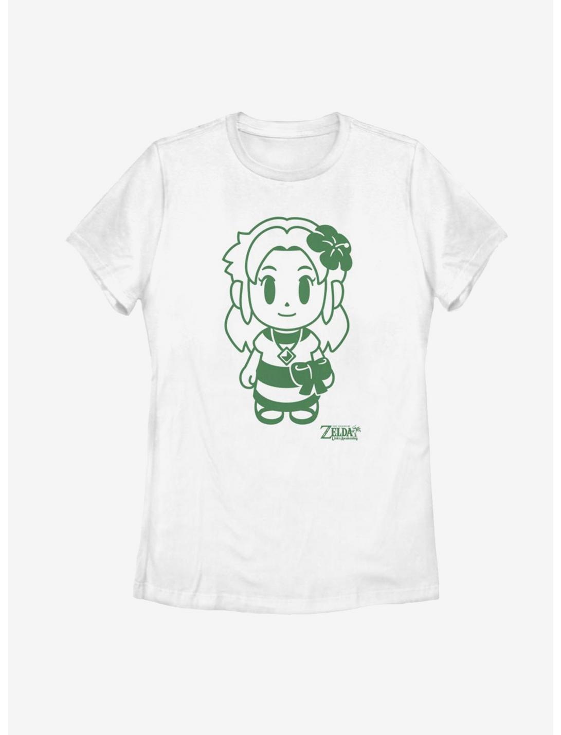 Nintendo The Legend of Zelda: Link's Awakening Marin Avatar Outline Womens T-Shirt, WHITE, hi-res