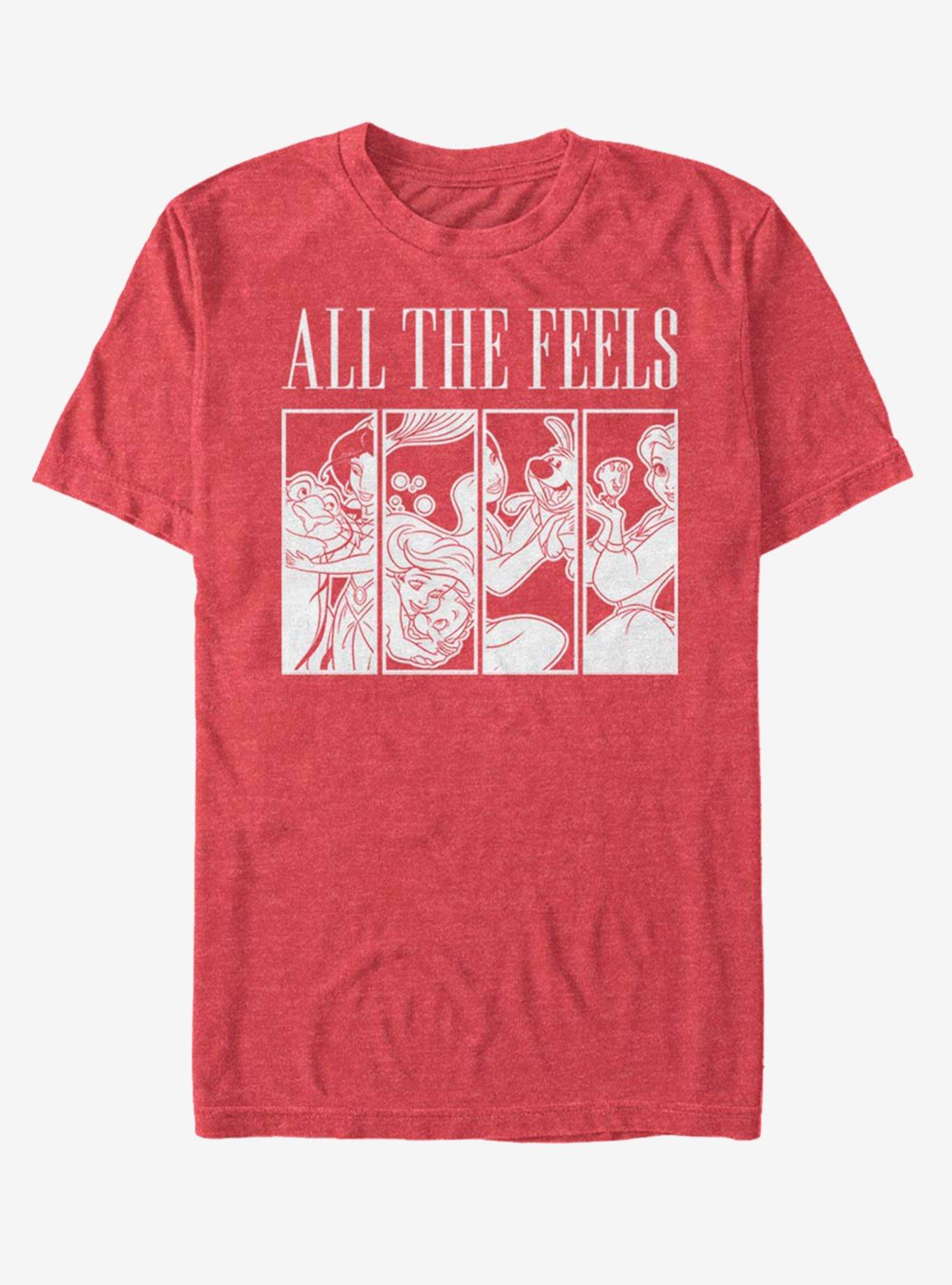 Disney Princess All The Feels T-Shirt, RED HTR, hi-res