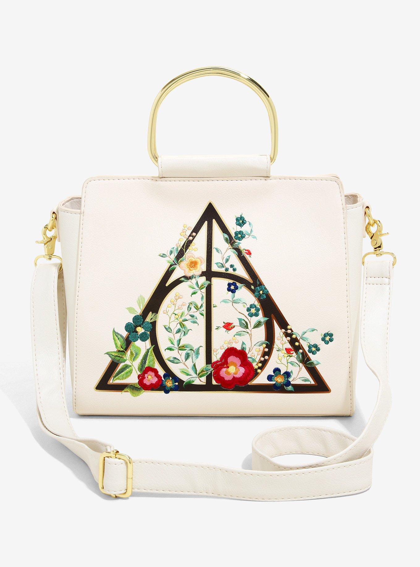 Loungefly Harry Potter Floral Deathly Hallows Mini Backpack