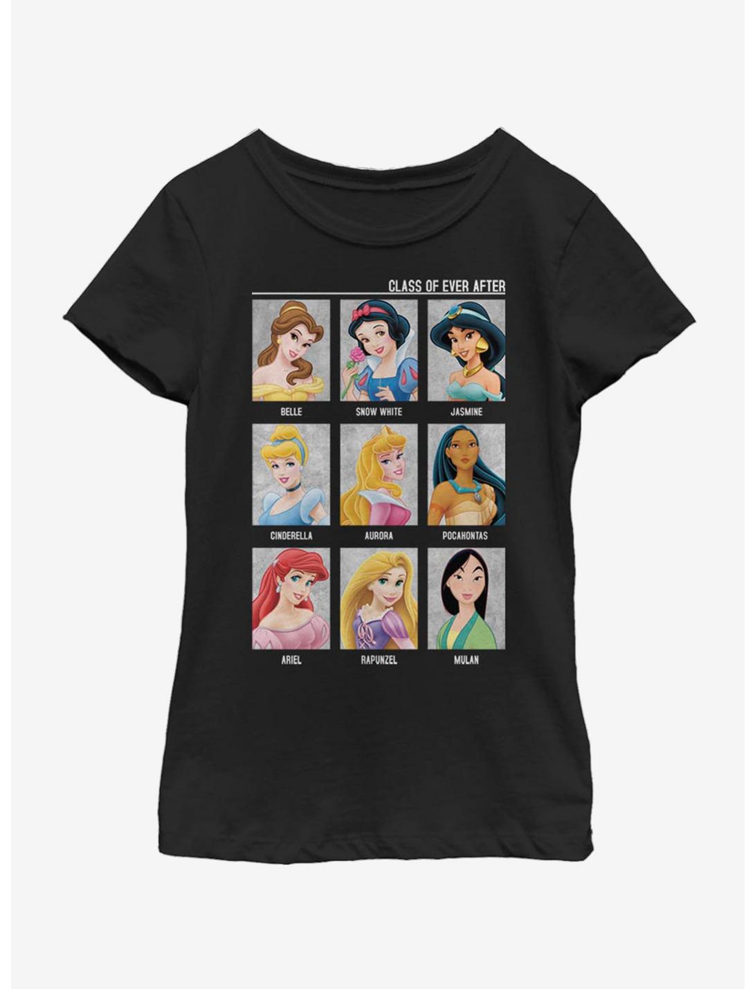 Disney Princesses Class Of Ever After Color Youth Girls T-Shirt, BLACK, hi-res