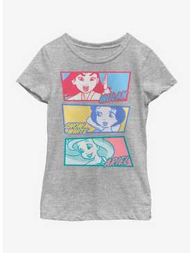 Disney Princesses Comic Panels Youth Girls T-Shirt, , hi-res