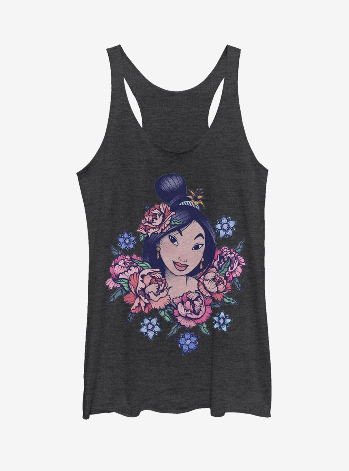 Disney Mulan Floral Portrait Girls Tank, , hi-res