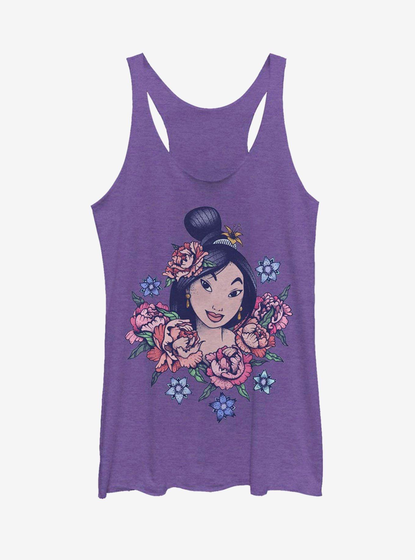 Disney Mulan Floral Portrait Girls Tank, , hi-res