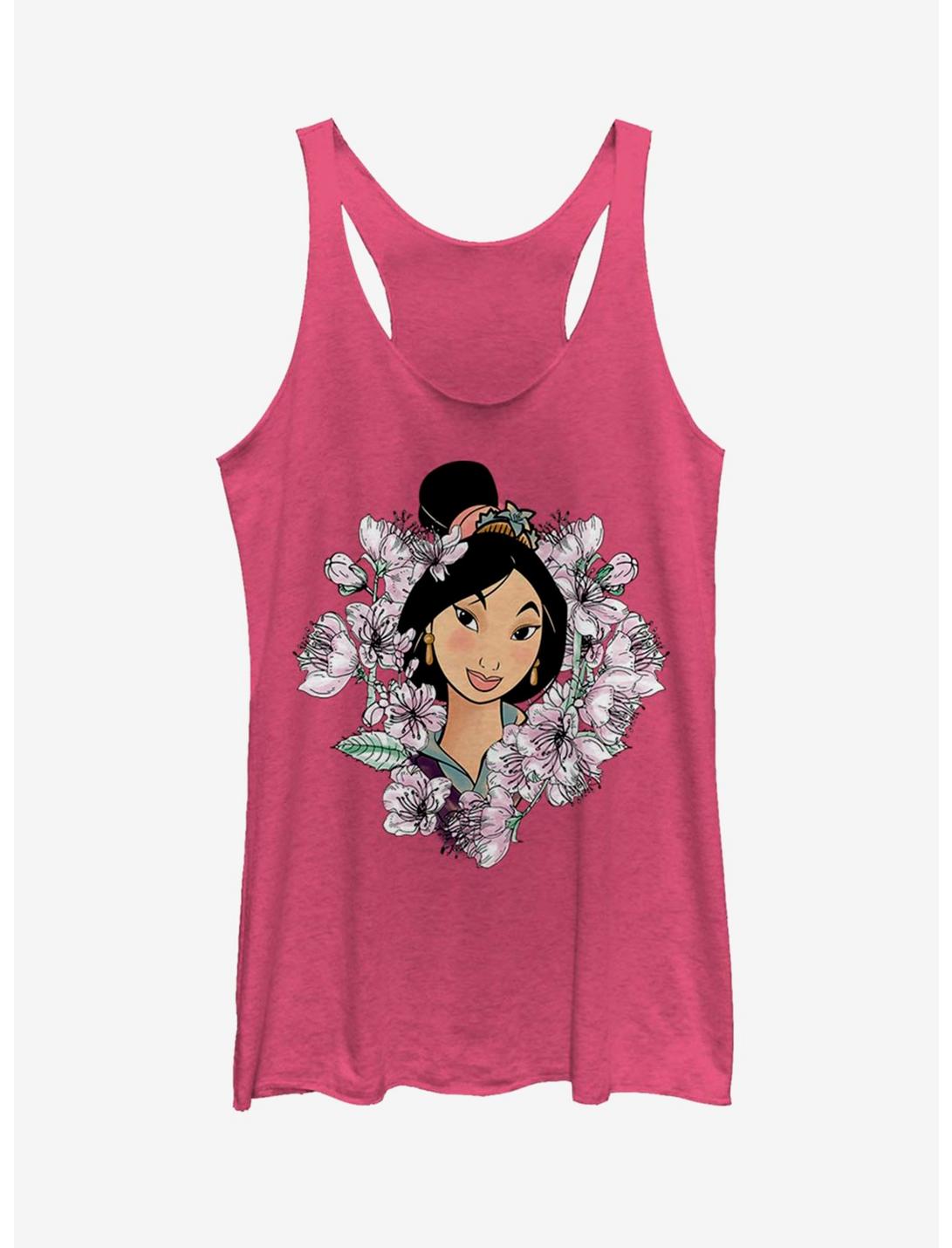 Disney Mulan Floral Blossoms Girls Tank, PINK HTR, hi-res