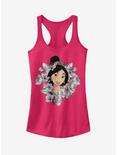 Disney Mulan Floral Blossoms Girls Tank, RASPBERRY, hi-res
