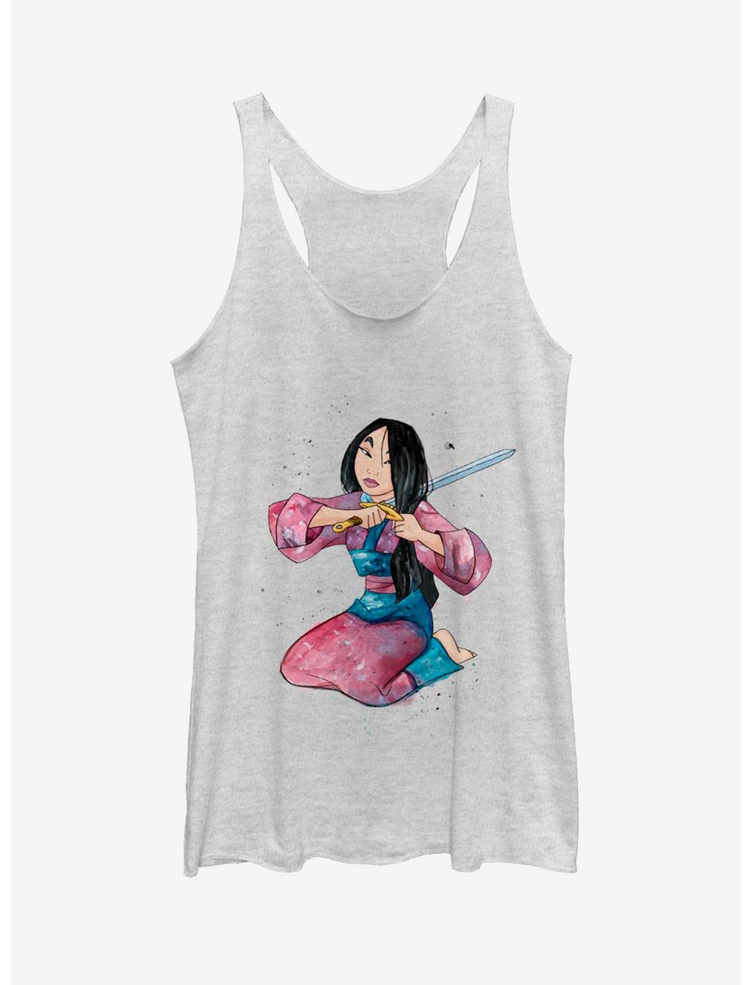 Disney Mulan Sword Hair Chop Girls Tank, WHITE HTR, hi-res