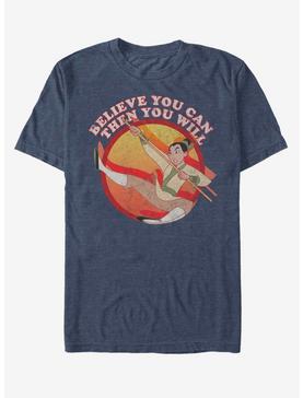 Disney Mulan Warrior Make A Man Girls T-Shirt, NAVY HTR, hi-res