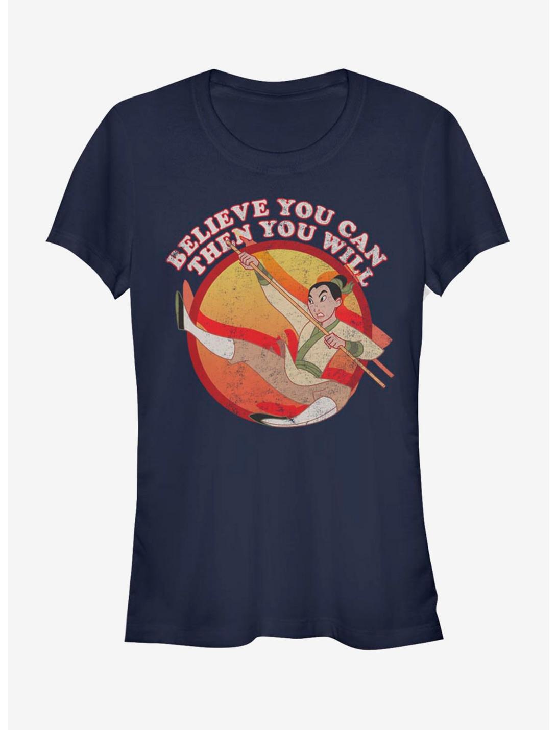 Disney Mulan Warrior Make A Man Girls T-Shirt, NAVY, hi-res