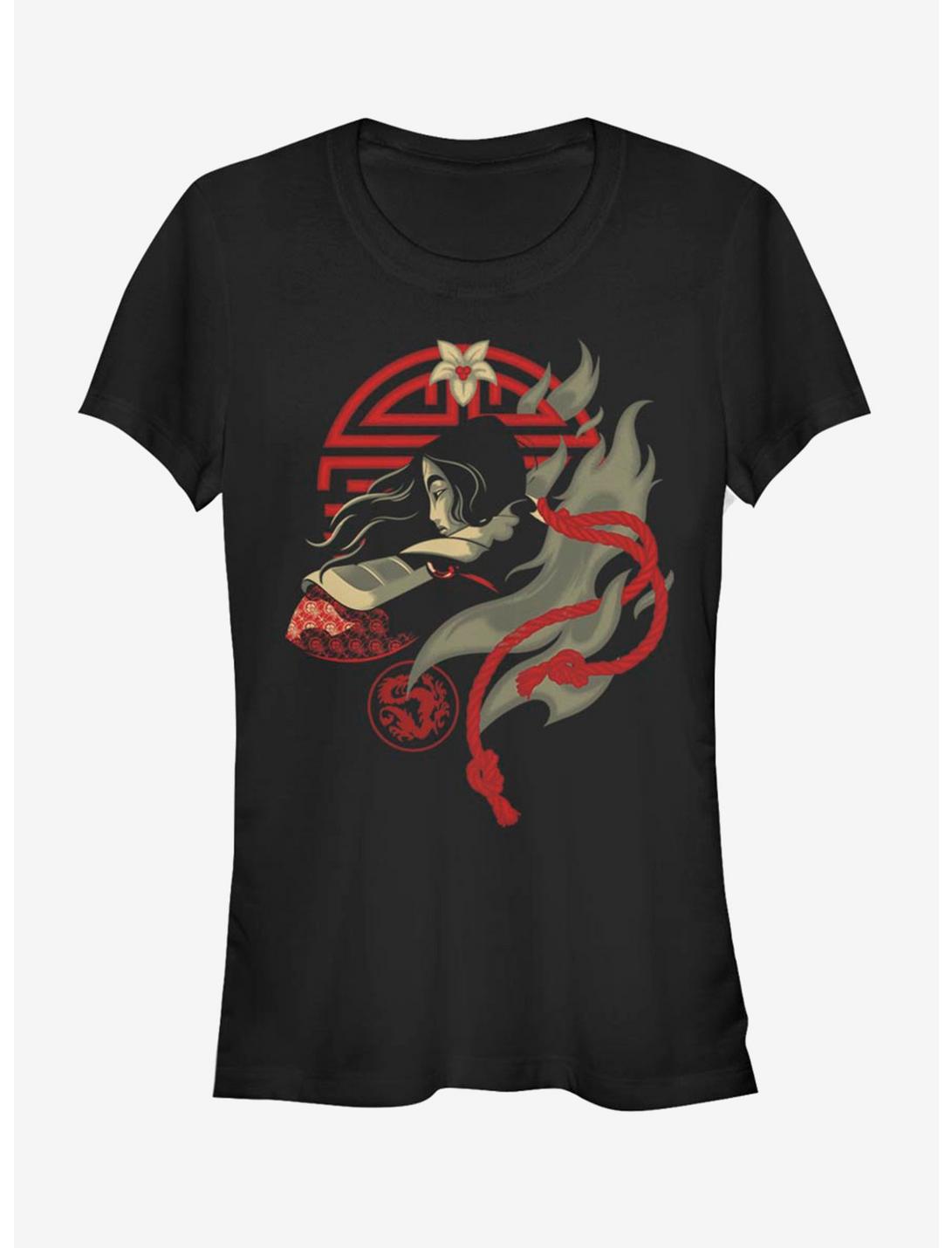 Disney Mulan Fighting Spirit Girls T-Shirt, BLACK, hi-res