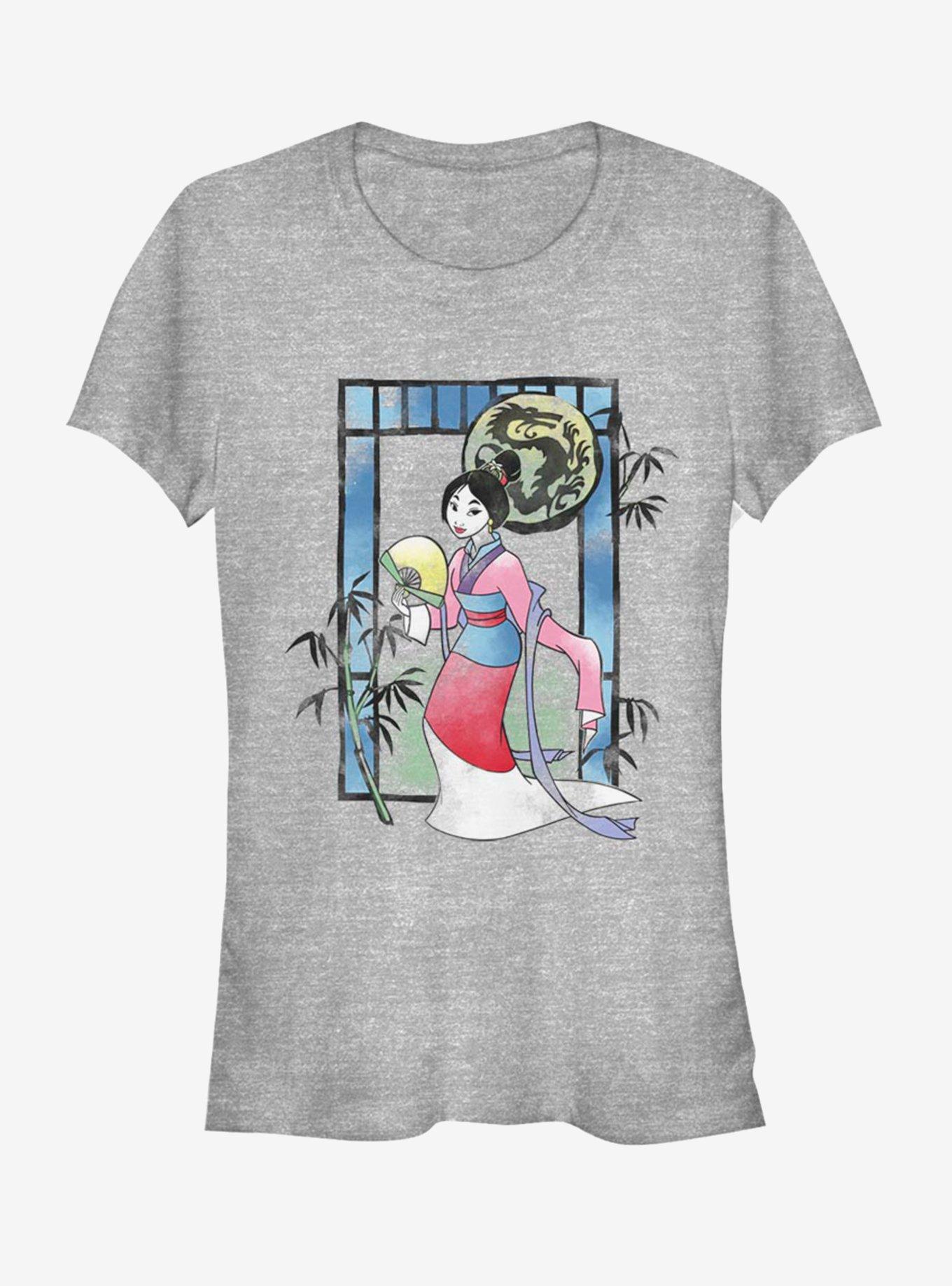 Disney Mulan Watercolor Garden Girls T-Shirt, ATH HTR, hi-res