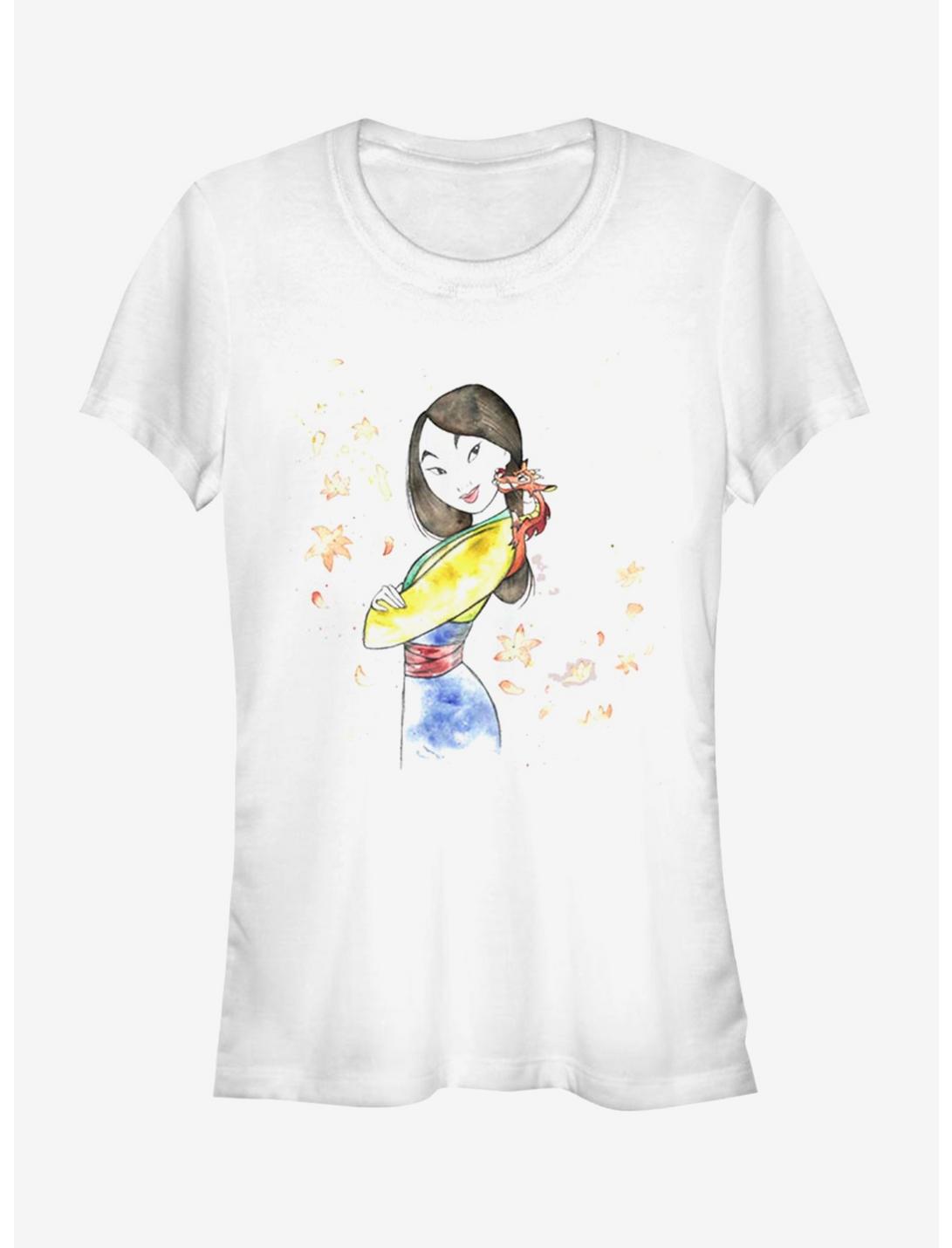 Disney Mulan Mulan And Mushu Watercolor Girls T-Shirt, WHITE, hi-res