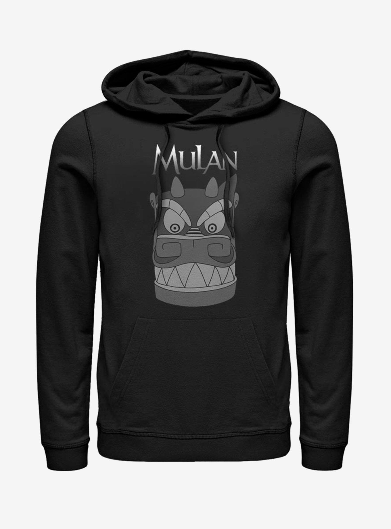 Disney Mulan Mushu Stone Dragon Head Hoodie, BLACK, hi-res