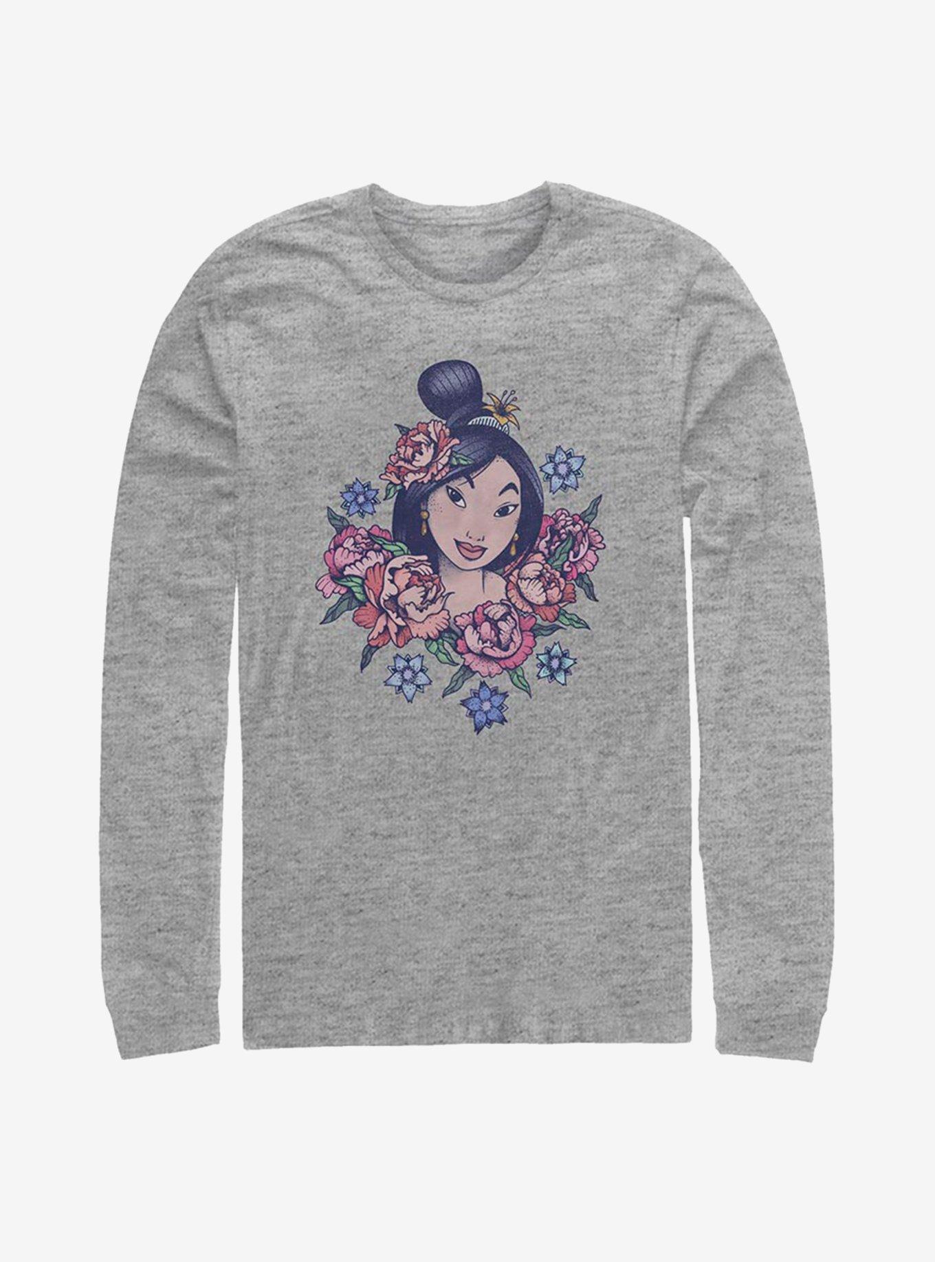Disney Mulan Floral Portrait T-Shirt, , hi-res