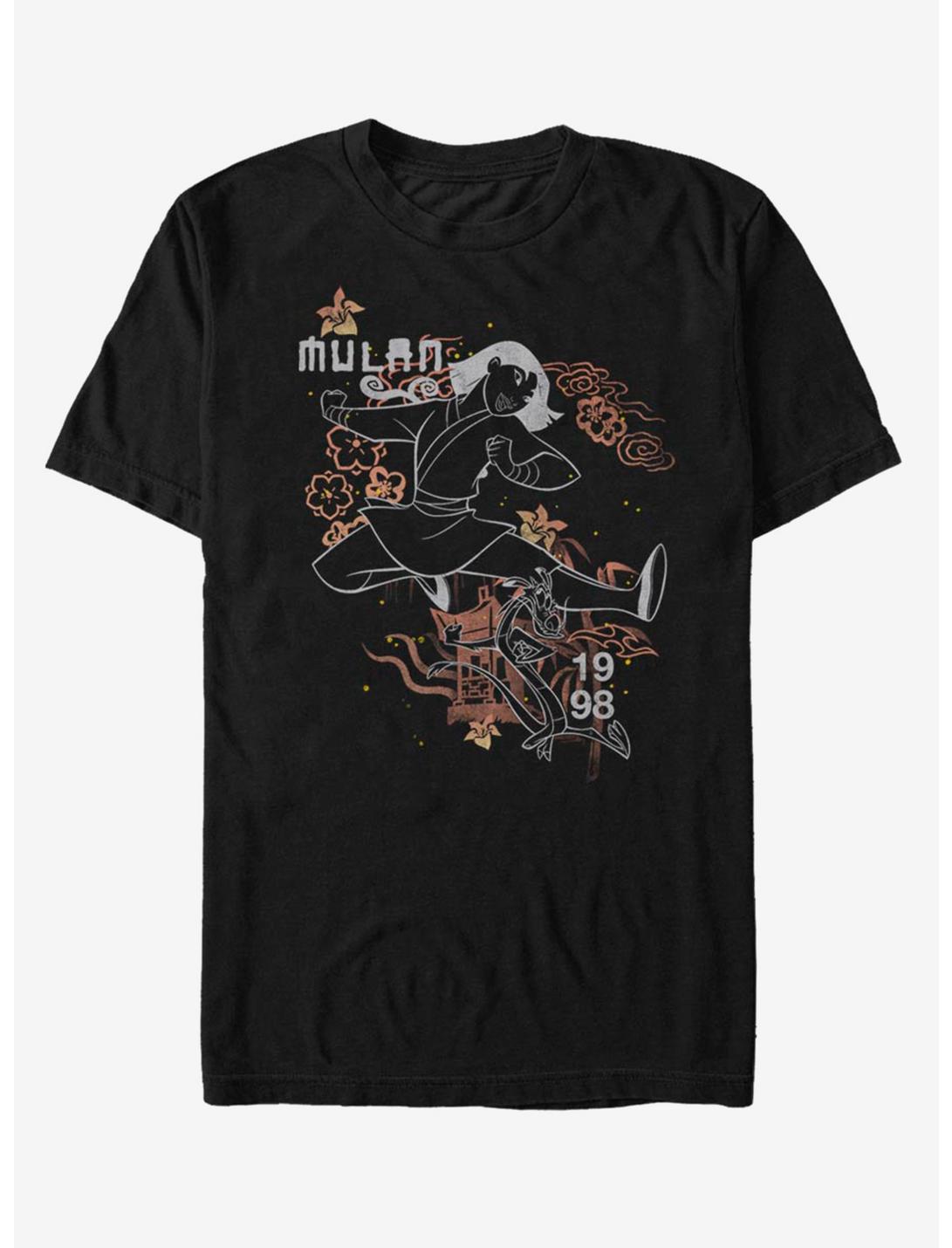 Disney Mulan Ouline 1998 T-Shirt, BLACK, hi-res