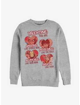 Marvel Avengers Valentine You Are Marvel Sweatshirt, , hi-res