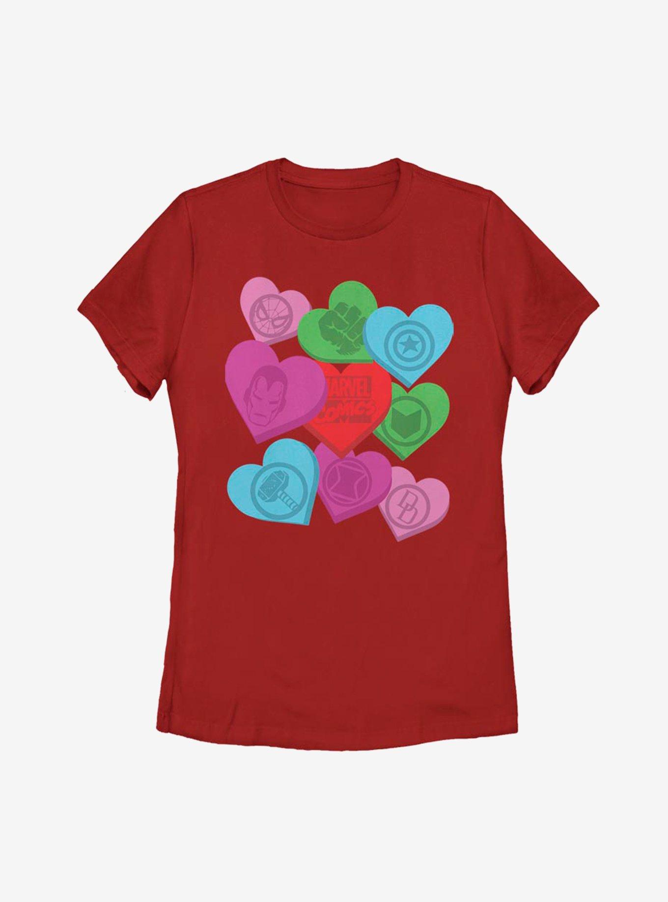 Marvel Avengers Candy Hearts Womens T-Shirt, , hi-res