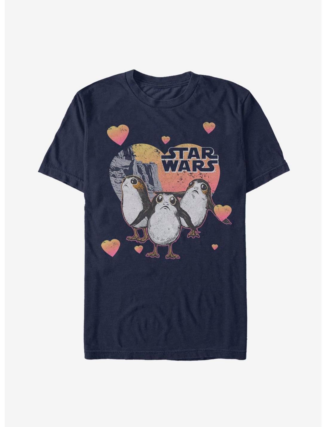 Star Wars Porg Hearts T-Shirt, NAVY, hi-res