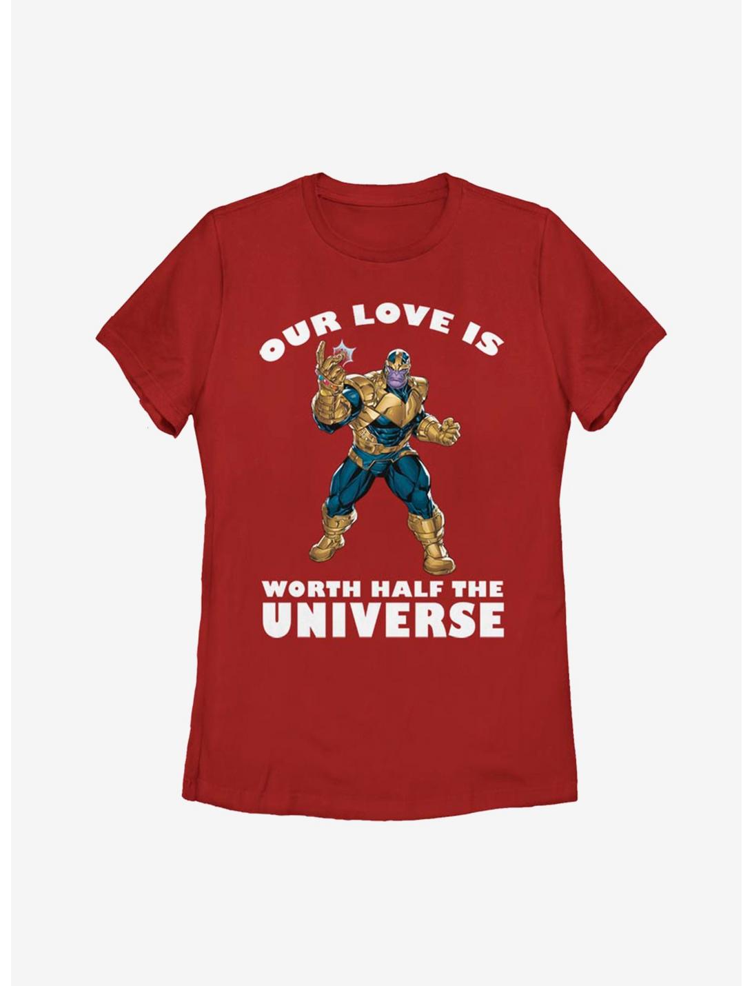 Marvel Avengers Thanos Universal Love Womens T-Shirt, RED, hi-res
