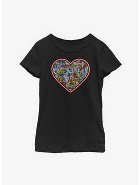 Marvel Avengers Marvel Comic Heart Youth Girls T-Shirt, , hi-res