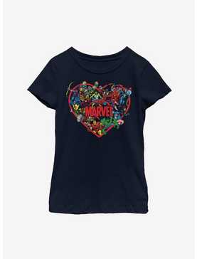 Marvel Avengers Marvel Hero Heart Youth Girls T-Shirt, , hi-res