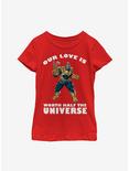 Marvel Avengers Thanos Universal Love Youth Girls T-Shirt, RED, hi-res