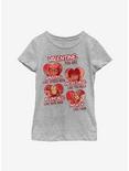 Marvel Avengers Valentine You Are Marvel Youth Girls T-Shirt, ATH HTR, hi-res