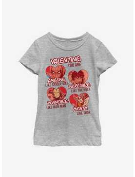 Marvel Avengers Valentine You Are Marvel Youth Girls T-Shirt, , hi-res