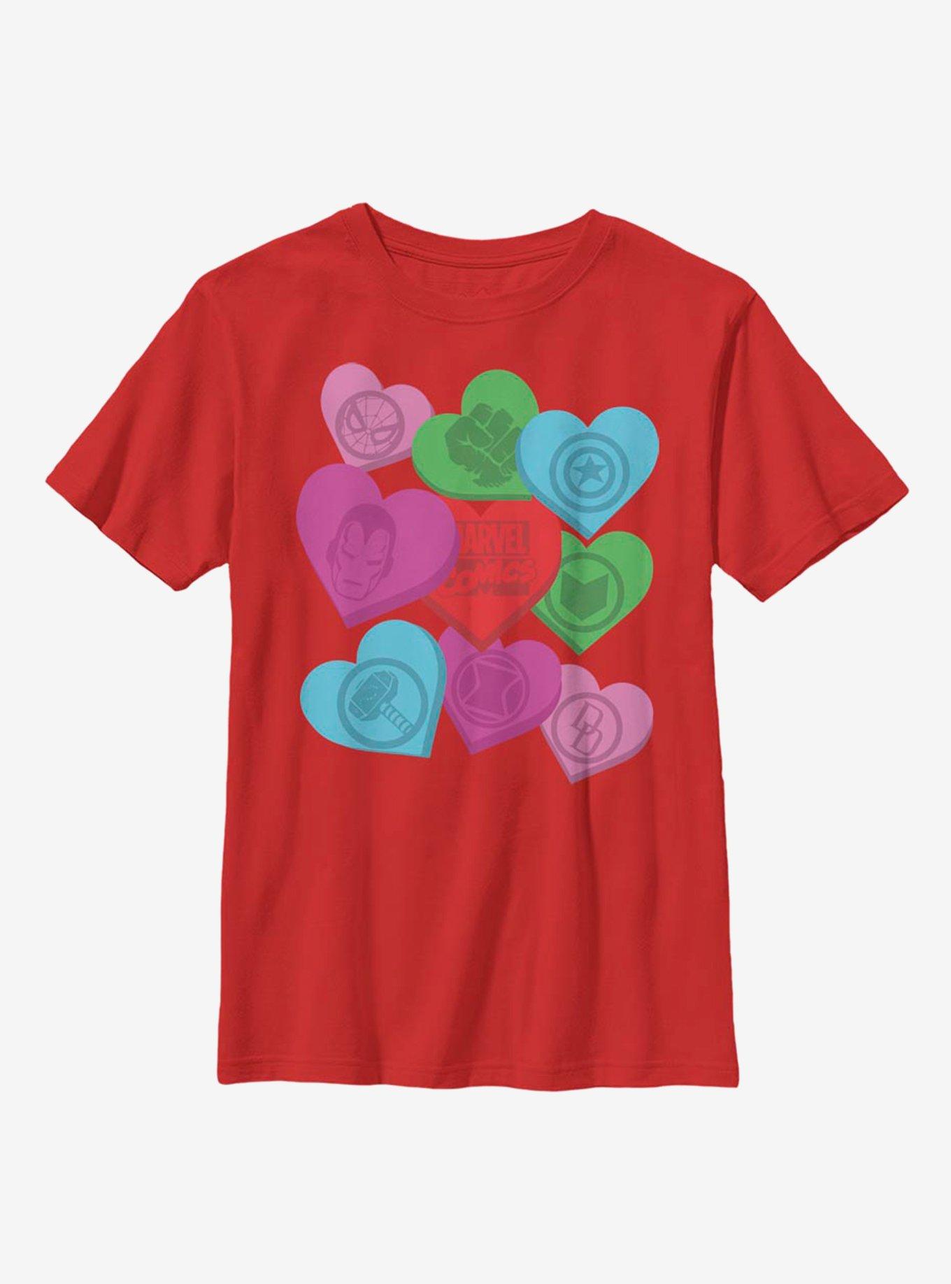 Marvel Avengers Candy Hearts Youth T-Shirt, , hi-res