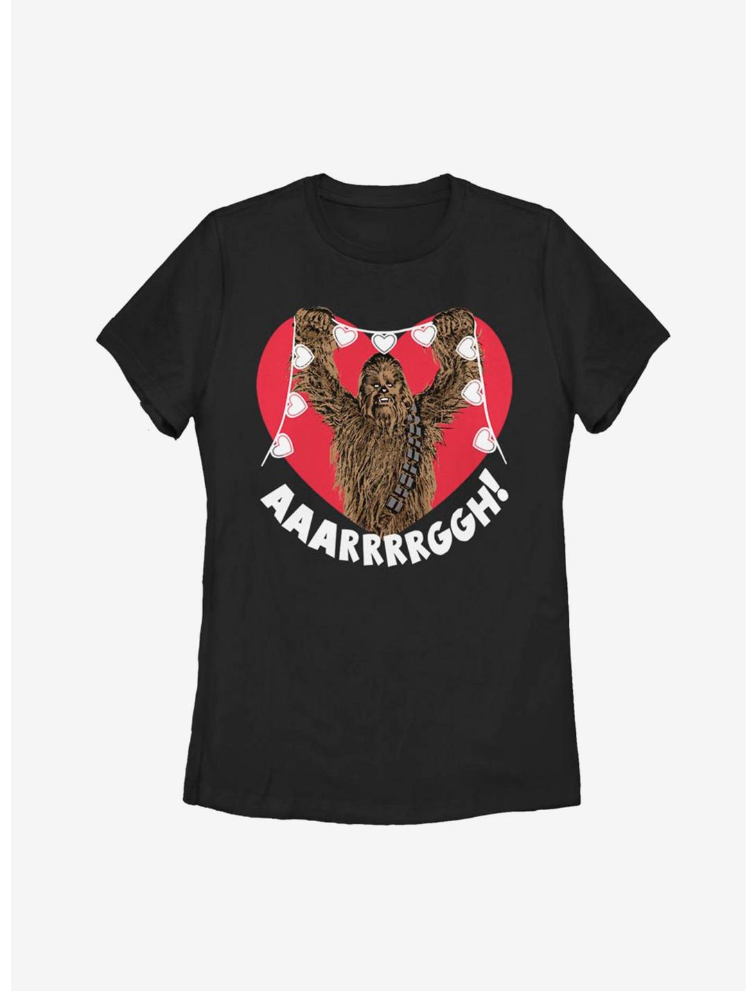 Star Wars Chewie Crafting Hearts Womens T-Shirt, BLACK, hi-res