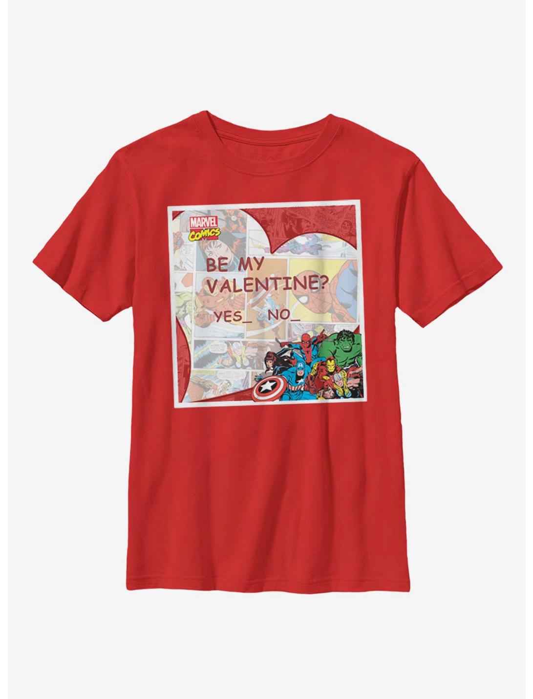 Marvel Avengers Valentine Youth T-Shirt, RED, hi-res