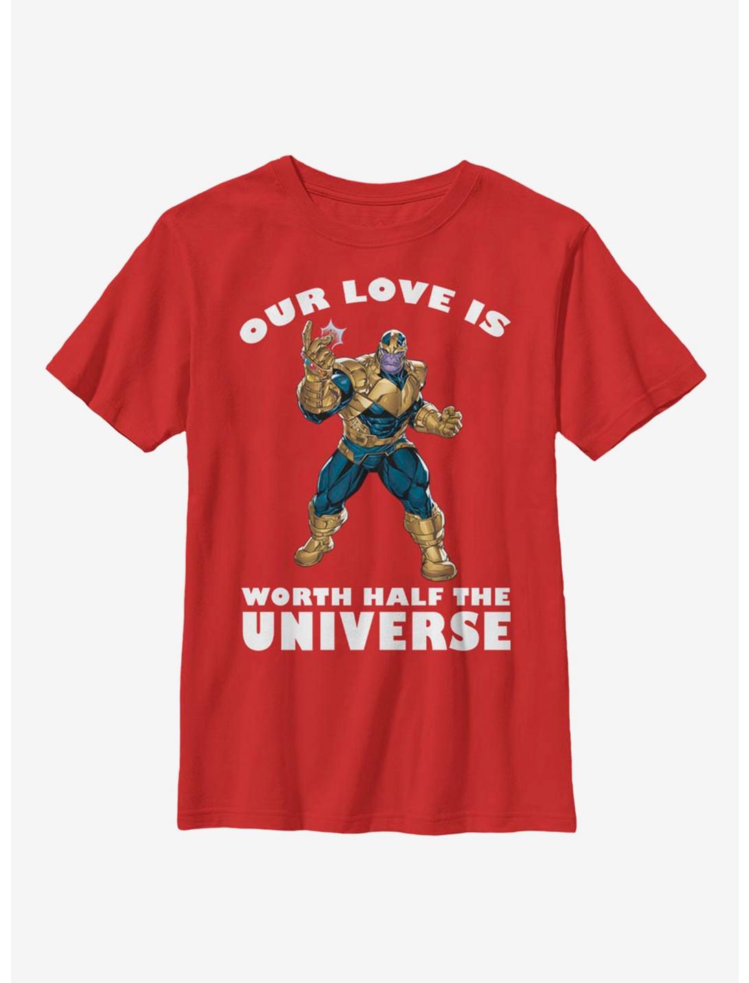 Marvel Avengers Thanos Universal Love Youth T-Shirt, RED, hi-res