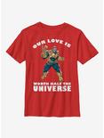 Marvel Avengers Thanos Universal Love Youth T-Shirt, RED, hi-res