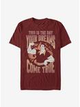 Disney Beauty And The Beast Gaston Dreams T-Shirt, CARDINAL, hi-res