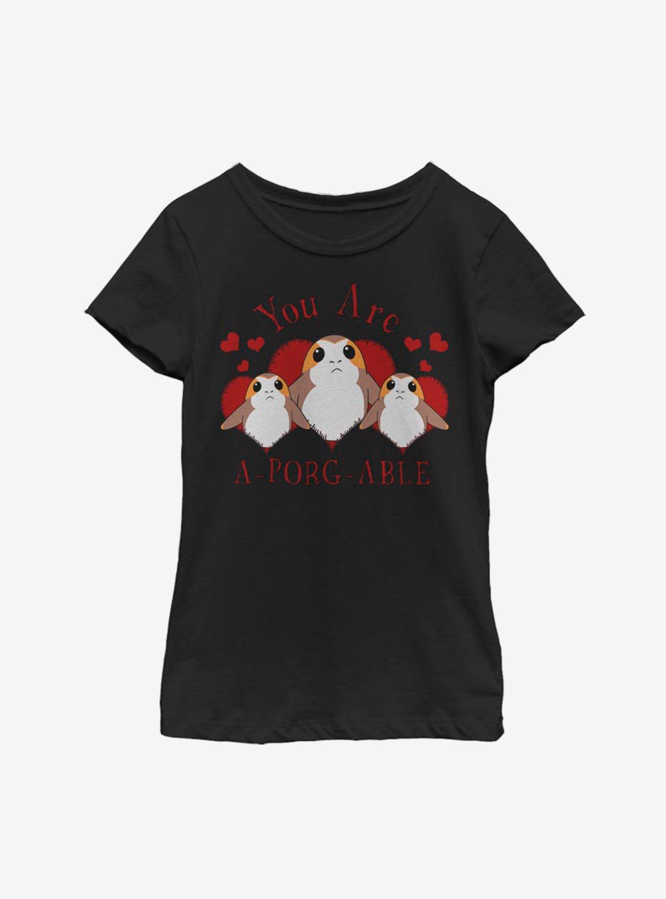 Star Wars A-Porg-Able Youth Girls T-Shirt, , hi-res