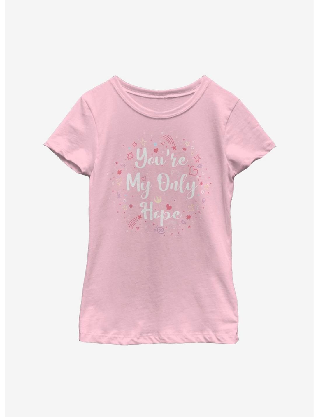 Star Wars Only Hope Youth Girls T-Shirt, PINK, hi-res