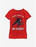 Marvel Black Widow No Secret Love Youth Girls T-Shirt, RED, hi-res