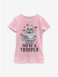Star Wars Trooper Love Youth Girls T-Shirt, PINK, hi-res