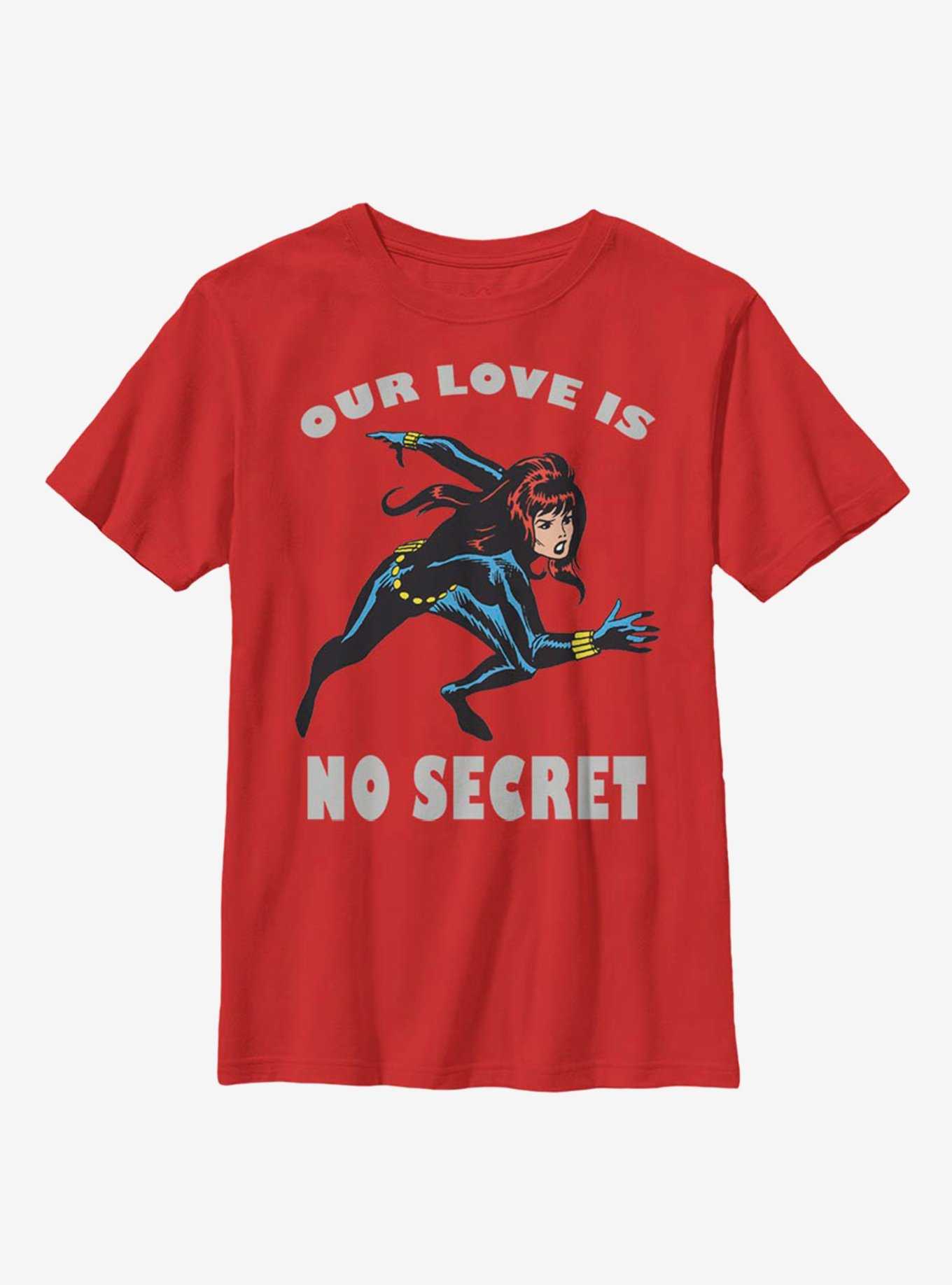 Marvel Black Widow No Secret Love Youth T-Shirt, , hi-res