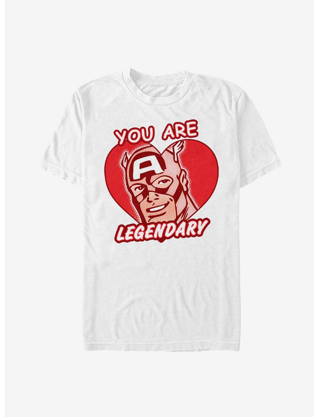 Marvel Captain America Legendary Heart T-Shirt, WHITE, hi-res