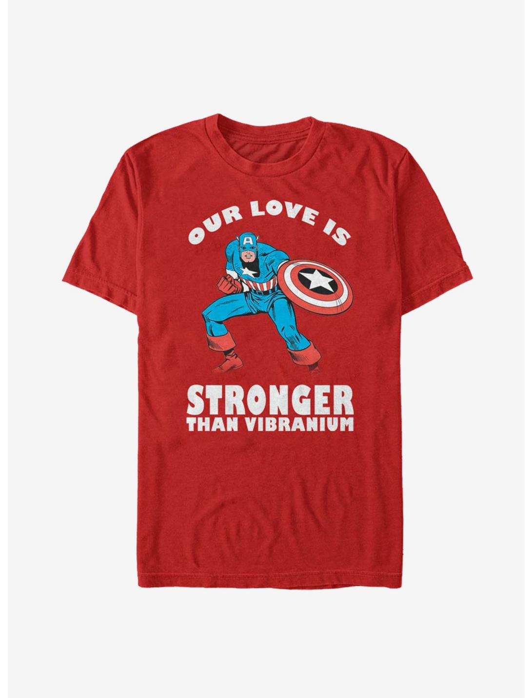 Marvel Captain America Strong Love T-Shirt, RED, hi-res